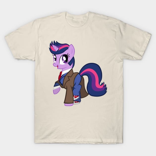 Twilight Sparkle as the 10th Doctor T-Shirt by CloudyGlow